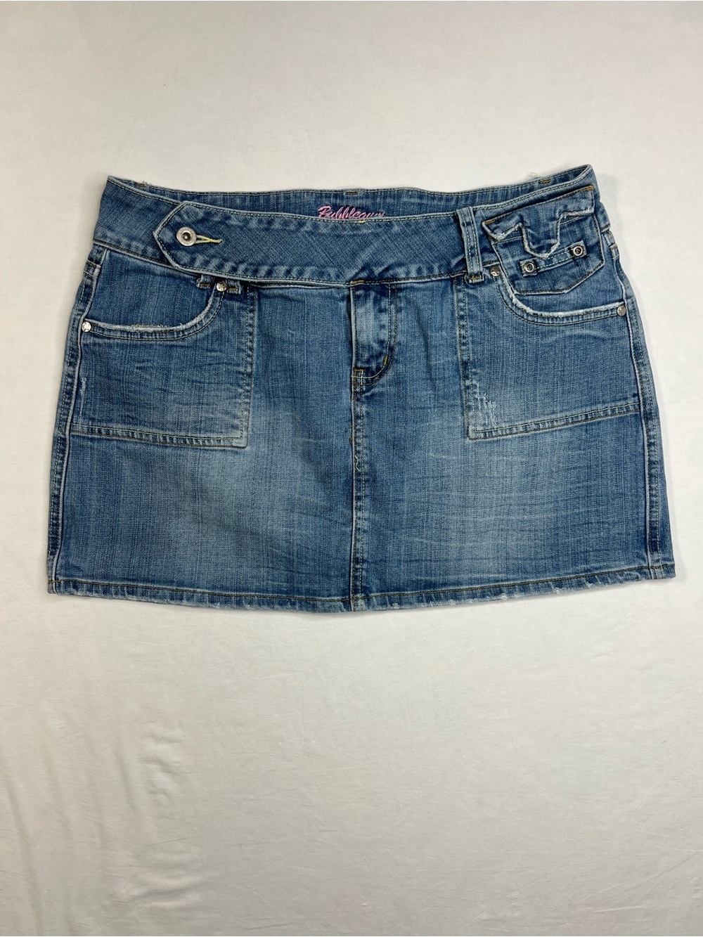 Y2K Bubblegum USA Blue Denim Mini Skirt
Size 13/14